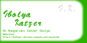 ibolya katzer business card